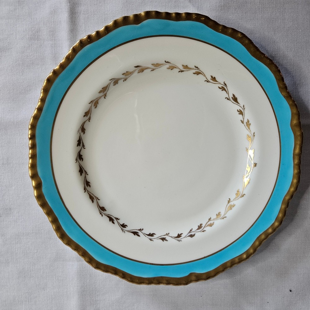 Royal Doulton Bone China Talbot Turquoise 1939 Plate 6" England Early Prod
